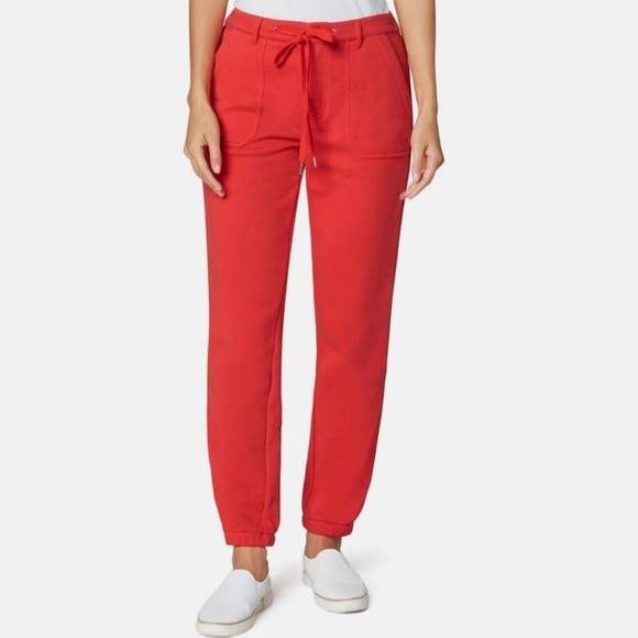 NWT Liverpool Elastic Back Drawstring Jogger Pants in Red - Picture 1 of 9